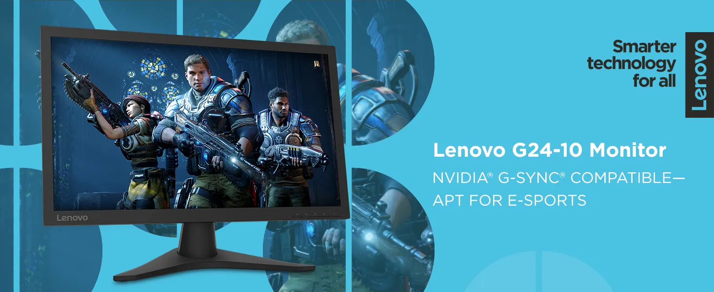 Lenovo G24C-10 Gaming Monitor 24'' Inch FHD TN 144Hz, Black